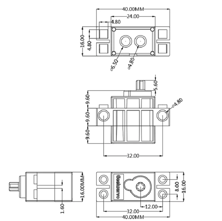 4 pces 270 ° geek servos/servo de rotação do motor da engrenagem vermelha compatível com micro: peças eletrônicas dos tijolos do carro esperto do robô do bocado