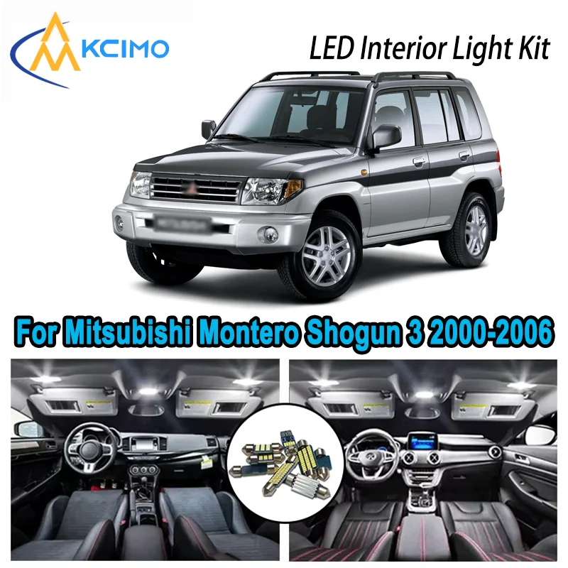 

For Mitsubishi Montero Shogun 3 MK3 2000-2006 Premium Bright LED Interior Dome Map Trunk Light Kit Car Led Lamps Canbus No Error