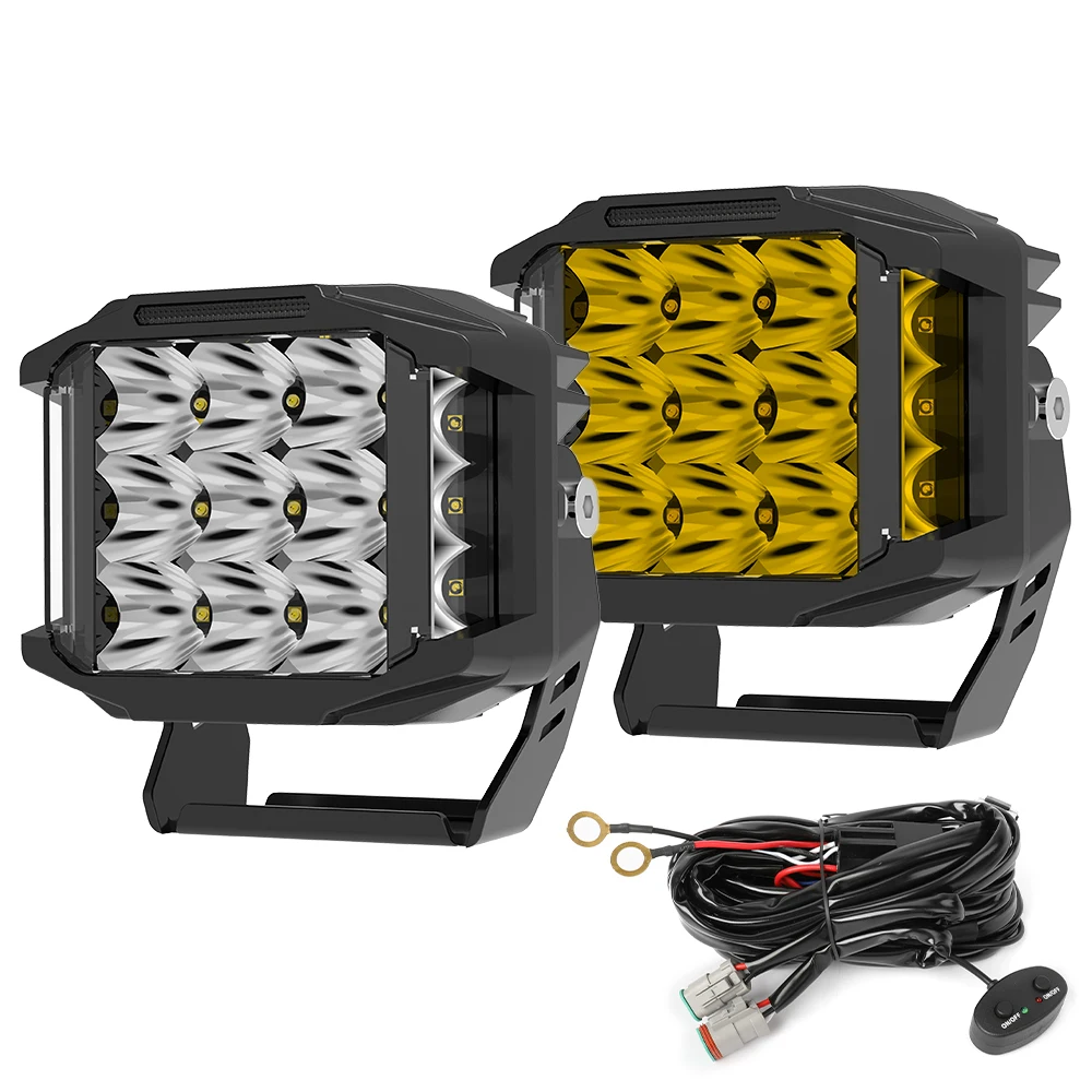 

Super Bright 6500K Spot Driving Lights Offroad with wire harness, 5 inch 75W Truck 4WD Off Road Vehicle Led Work Light 24V