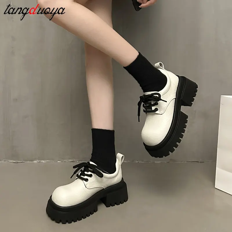 platform heels Women Mary Jane loafers Shoes For Woman Platform Oxford shoes Ladies Classic Vintage Soft Slip On Lolita shoes