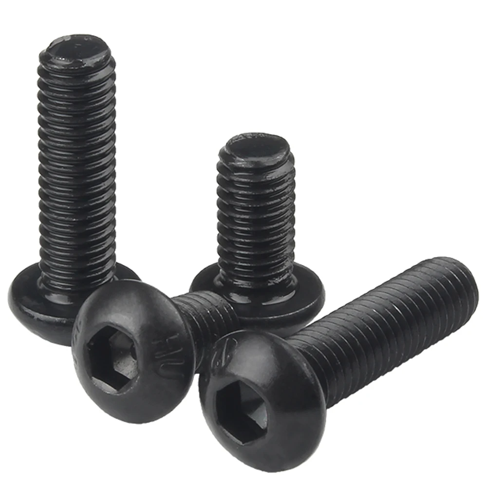 Weiyi 5/10/20/50 Stück M2 M2.5 M3 M4 M5 M6 M8 Runde Edelstahl A2-70 oder Schwarz 10.9 Klasse Sechskant-Inbusschraube – Detail 4