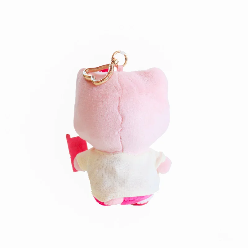 12 cm anime Hello Kitty cosplay schooluniform cartoon pluche pop hanger PP katoen gevulde pop kawaii sleutelhanger vakantiecadeau