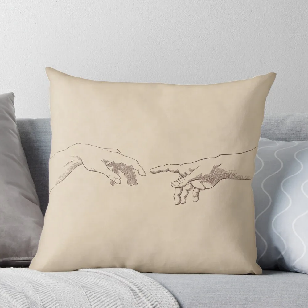 

Dark Academia: Creation of Adam Sketch Throw Pillow christmas decorations 2024 Christmas Pillow