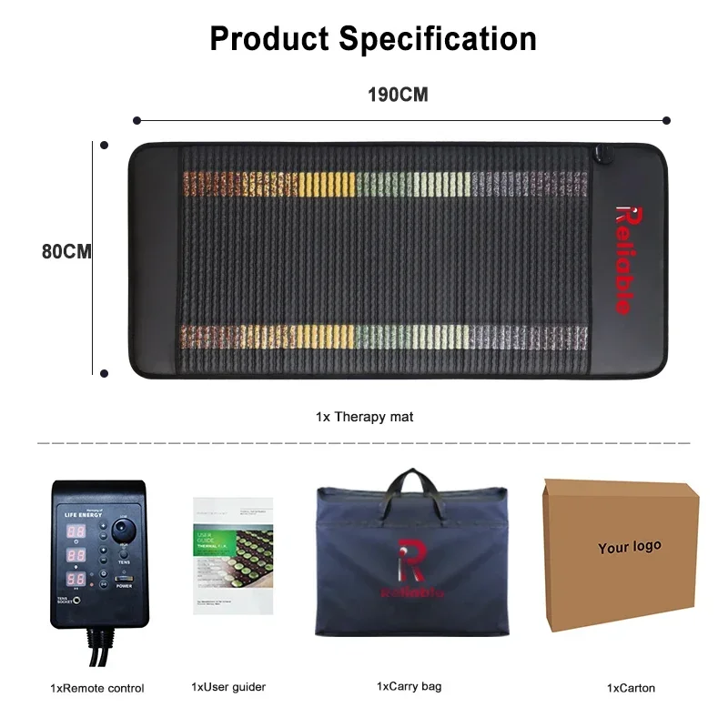 Hot Selling Home Use Far Infrared PEMF Mattress Amethyst Pad PEMF Therapy Mat