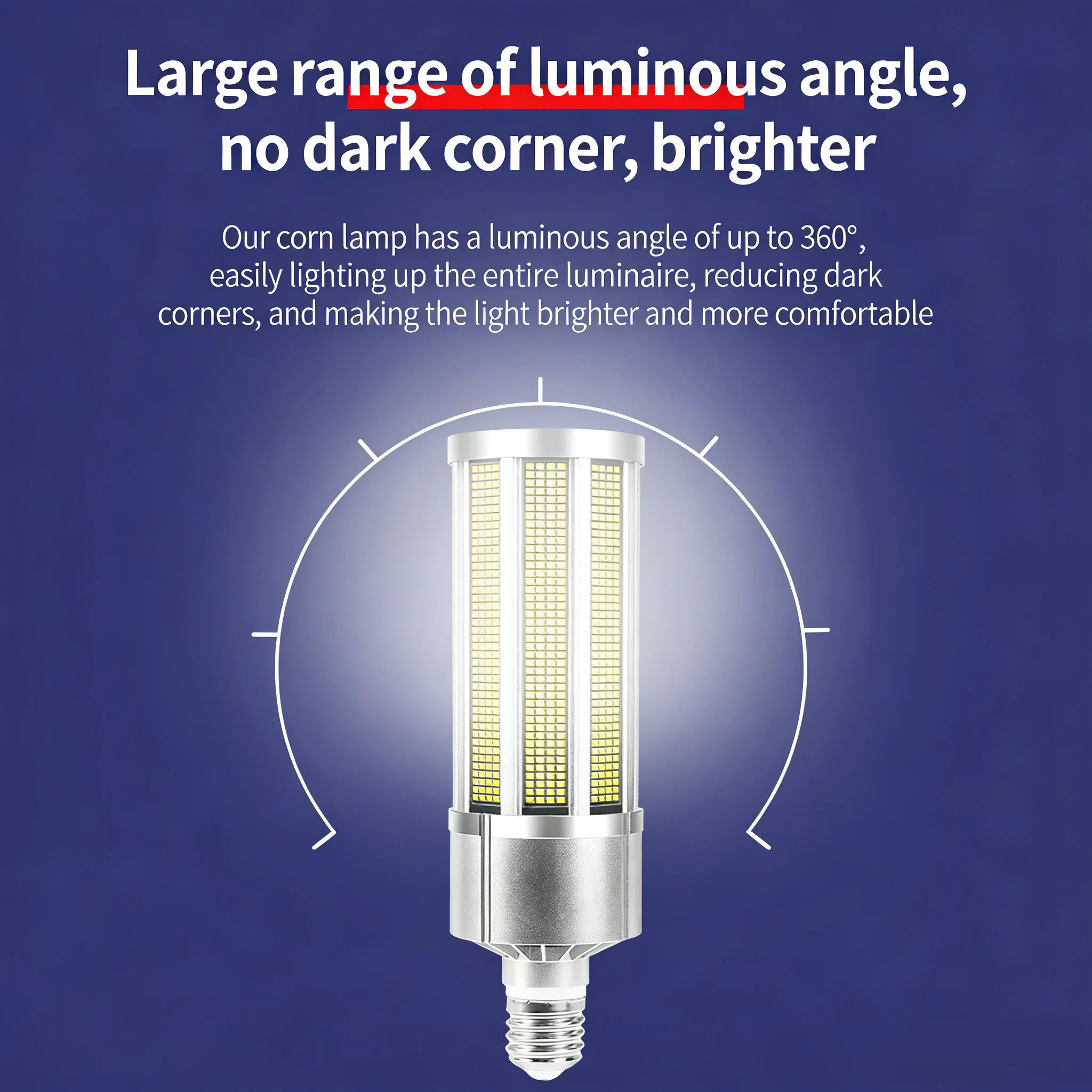 

LED Corn Lamp E26 E27 E39 E40 Ultra Bright Illumination Corn Lamp High Power All Metal Energy saving Lamp