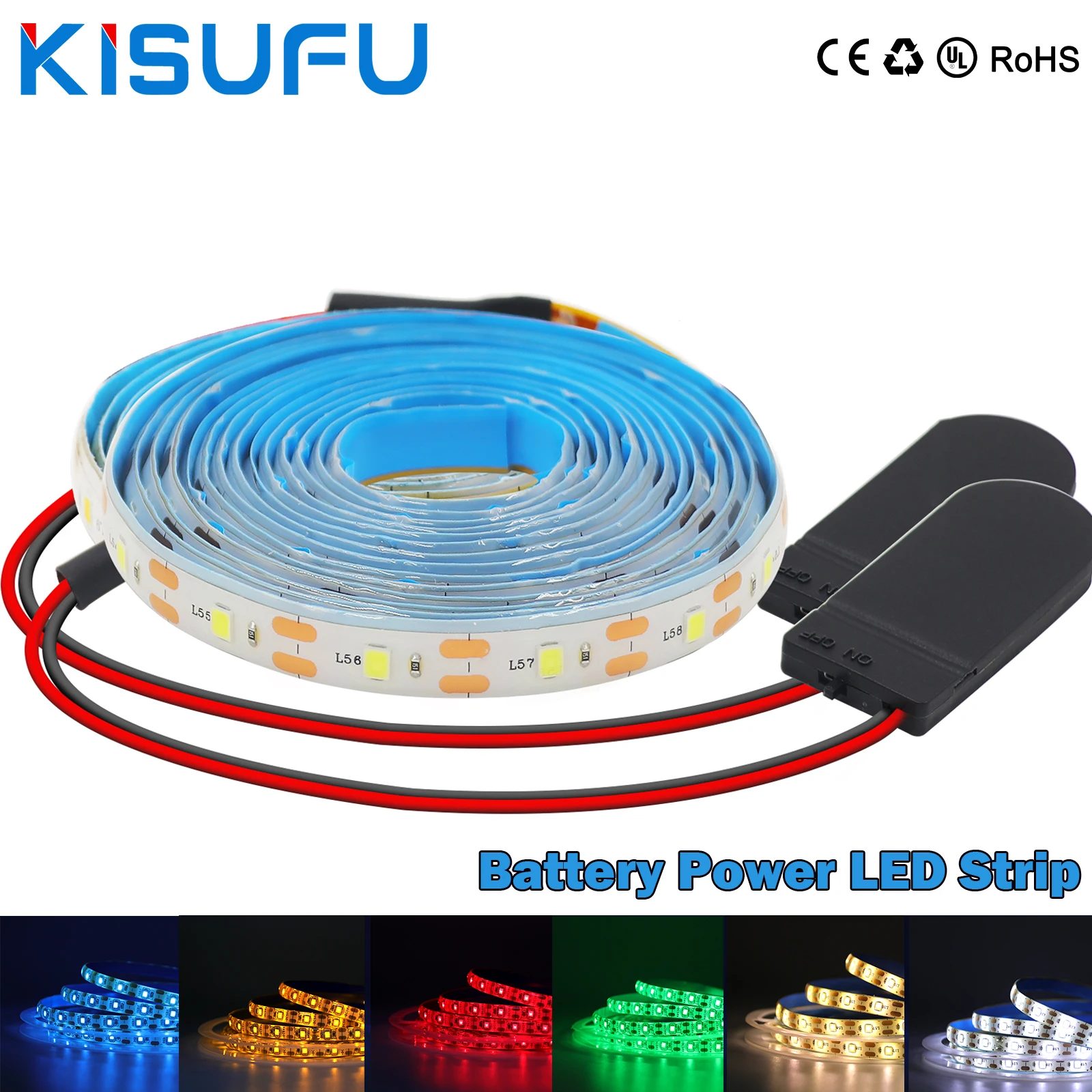 

DC5V Button Battery LED Strip SMD2835 60LEDs/m Flexible Adhesive LED Tape IP30/IP65 TV BackLight Cabinet Night Light 0.5m 1m 2m