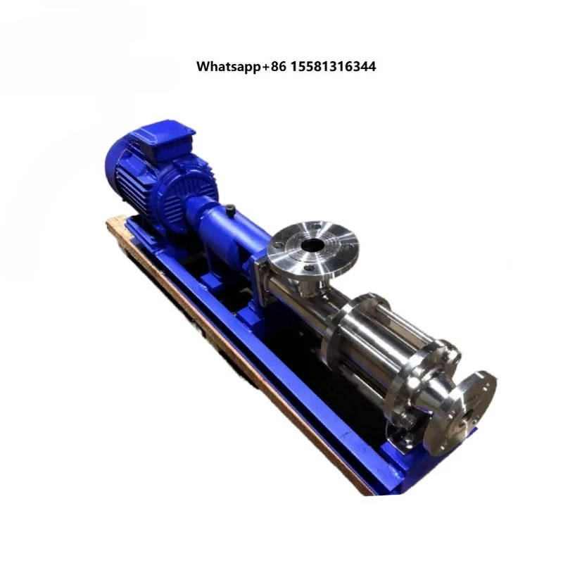 MINERCO Heavy Duty Helical Rotor Screw Pump Stainless Steel Construction 48 Bar Max Pressure for Chemical Dosing High Viscosity