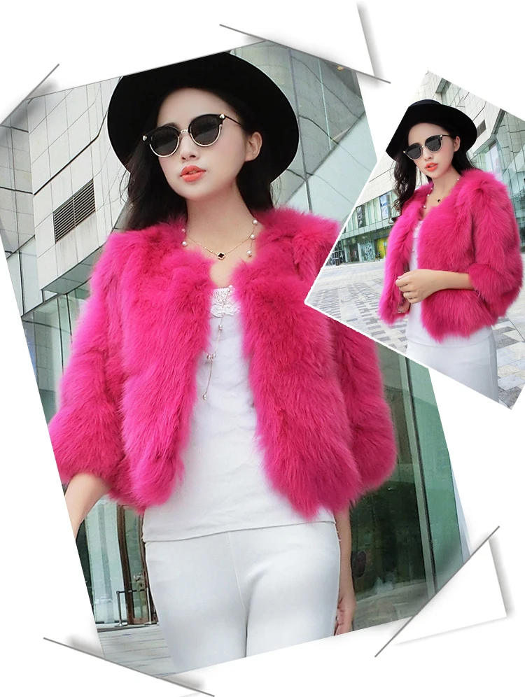 2022 Winter Coat Wom Faux Fur Jacket Fluffy Solid Color Thick Warm Fur Coat Winter Fashion O-neck Elegant Plush Fur Outerwear