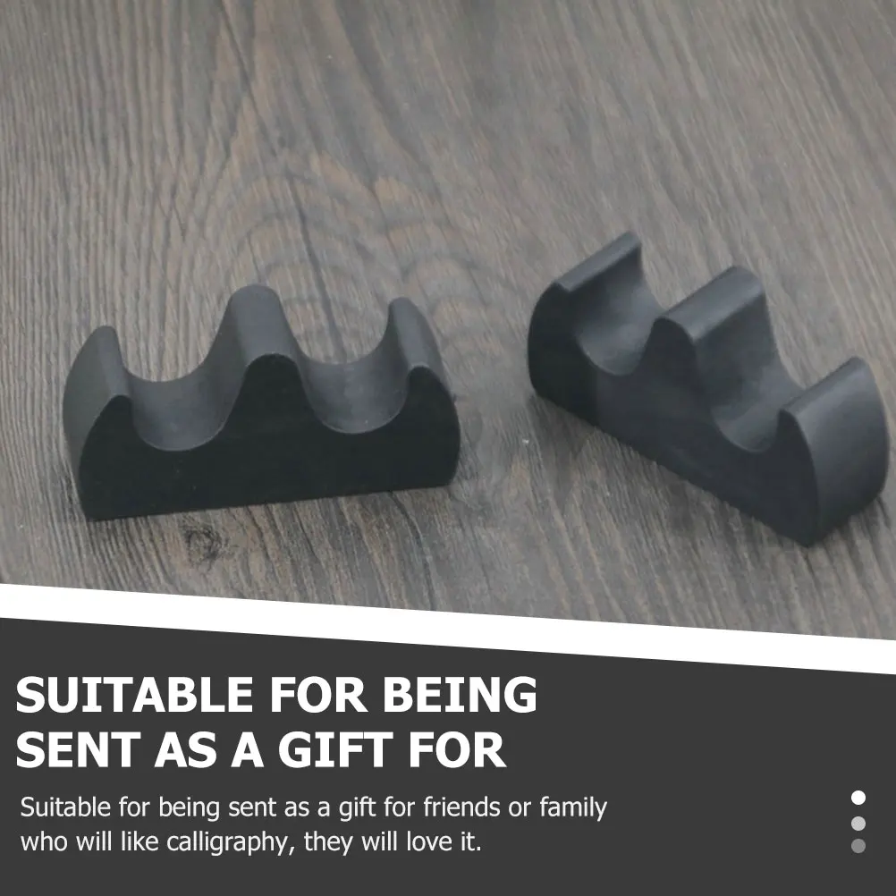 6 قطع من حامل قلم فرشاة الخط البلاستيكي، تصميم بسيط، قاعدة ثابتة، حامل قلم لاستخدام ممارسة الرسم بالفرشاة #2