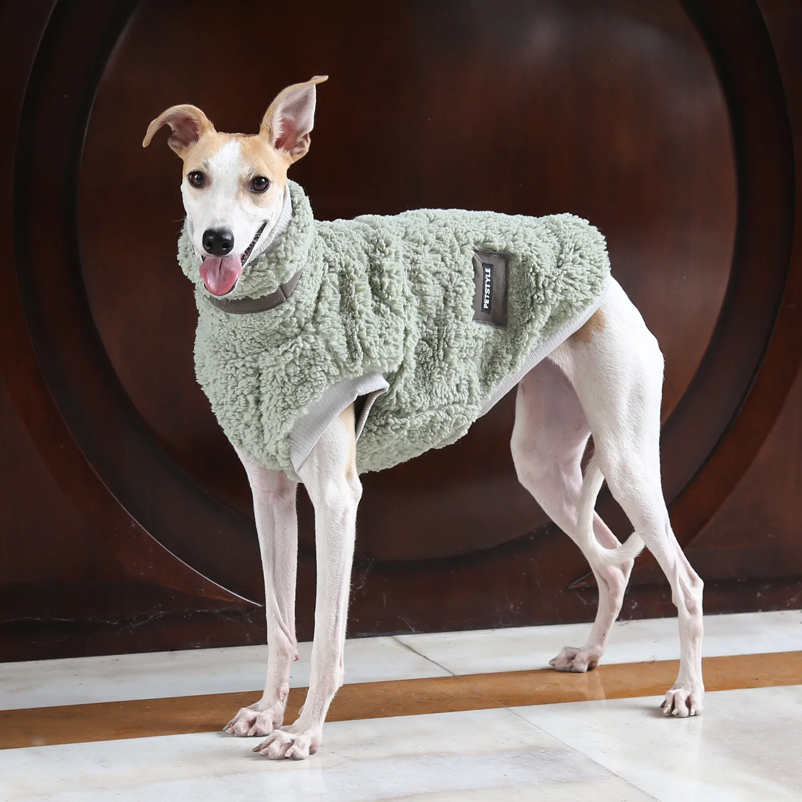 Winter Fleece Sweatshirt Vest Pak voor Greyhound Herfst Dikke Warme Jas voor Whippet Winddichte Pyjama voor Sighthounds
