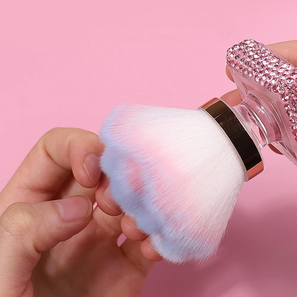 Stempelnagelborstel, stofborstel, poederblusherborstel, reinigingsborstel voor het trimmen van stof, multifunctionele make-upborstel en schoonheidstool