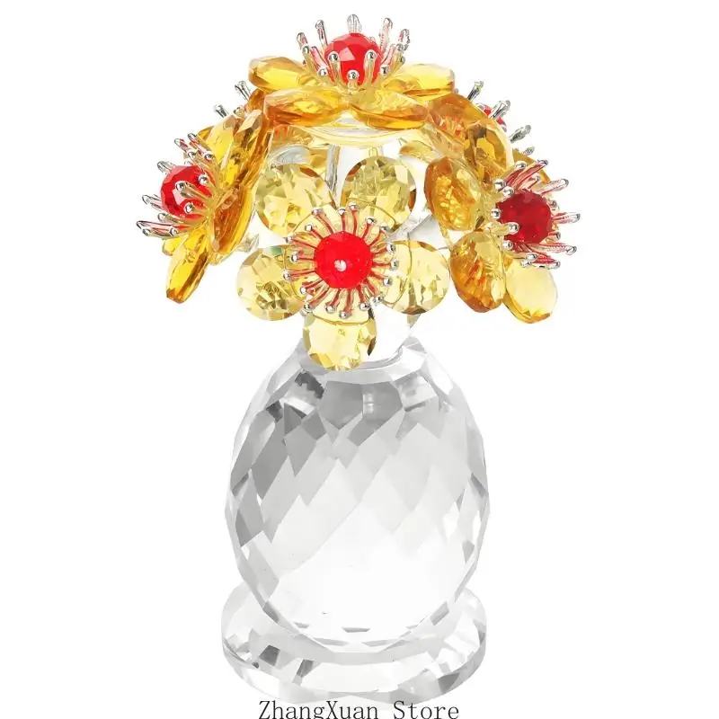 Dekorative Kristall-Naturskulpturen, beliebte Raumverschönerung, Blumenstück, Blumenstrauß-Ornament, 3 x – Detail 2