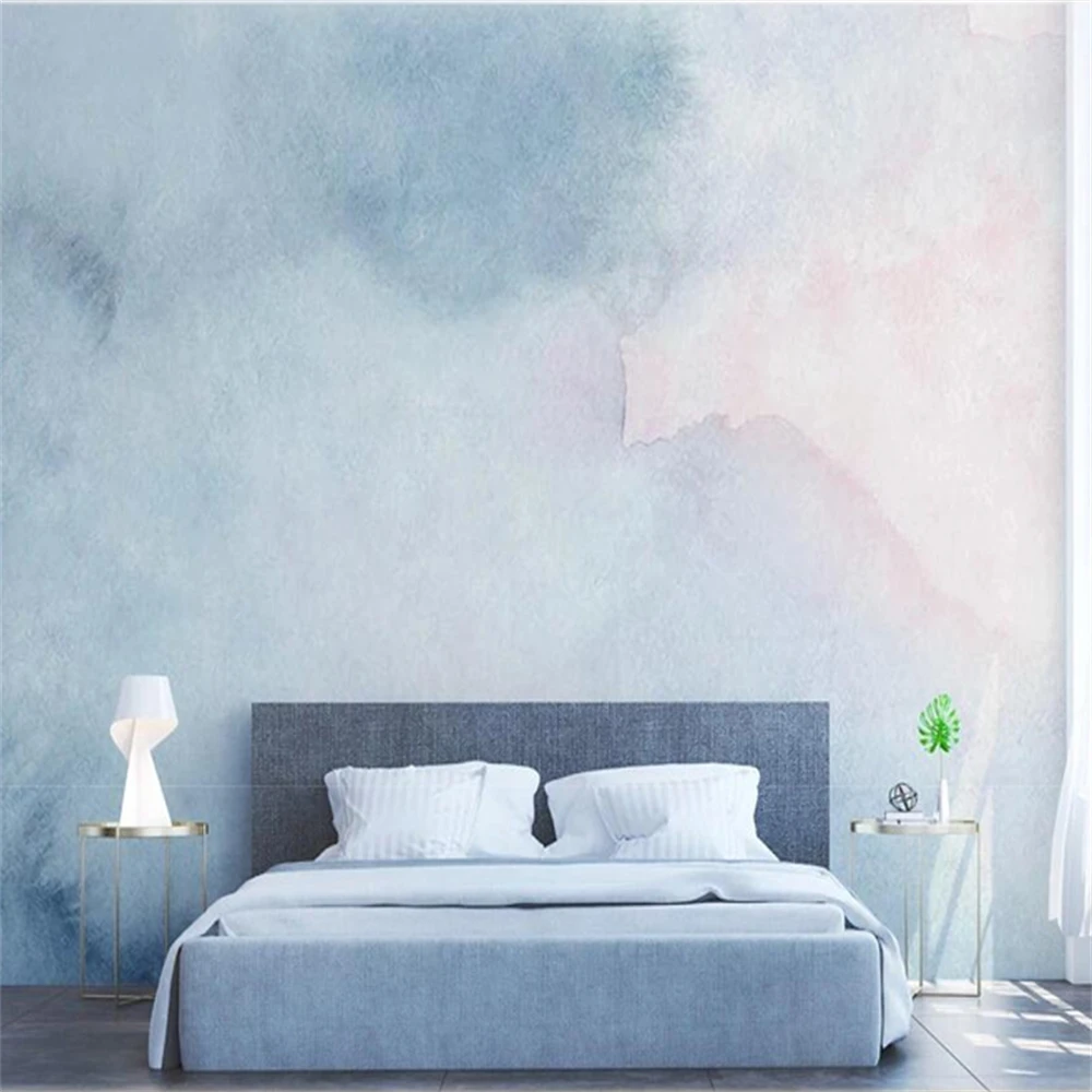 

3D настенные фрески на заказ, чернила, градиент, пейзаж, наклейки на обои для гостиной, спальни, художественный декор, Papel De Parede