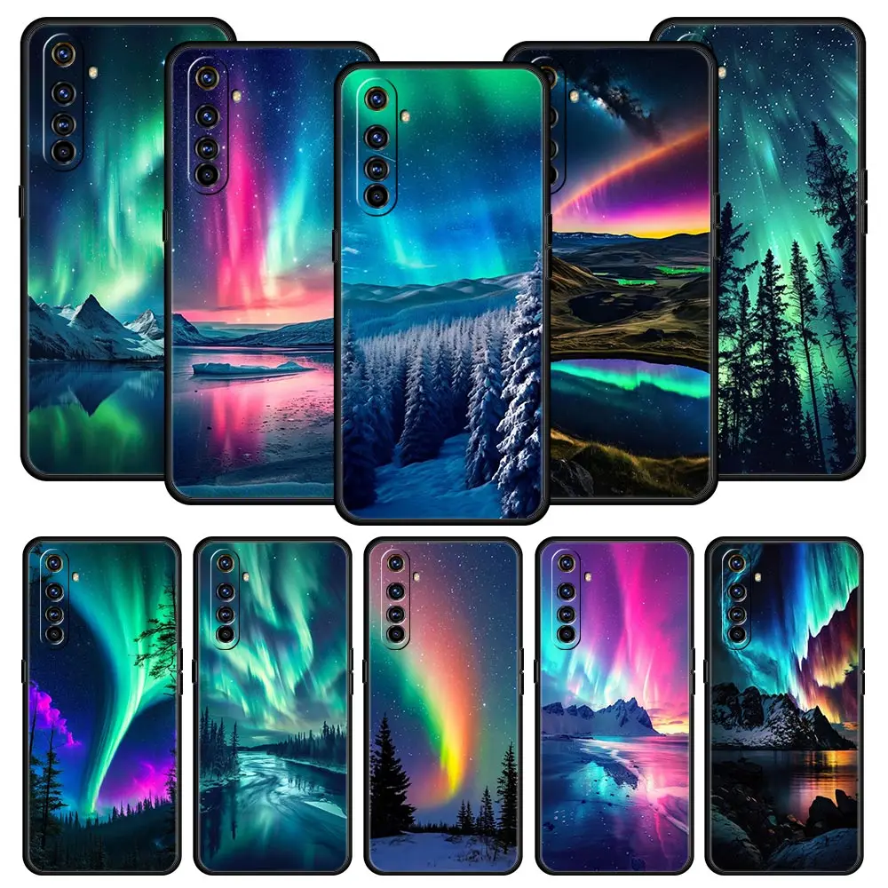 Beautiful northern lights Phone Case For Realme 12 11 10 9 8 5G 7 6 GT5 GT3 GT2 Pro Plus C21 C11 C25 C35 GT Neo 2 3 3T 5 Cover