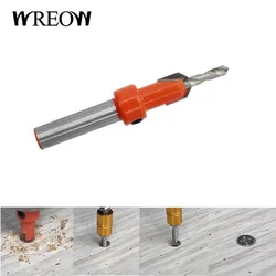 WREOW Hss Countersink Drill Bit Woodworking Screws Chamfering Wood Hole Drills Bit Countersinking round Shank Timber Working
