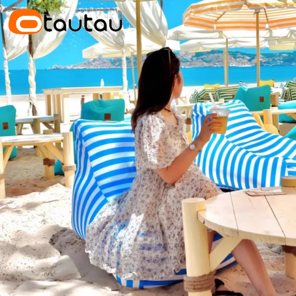 

OTAUTAU Outdoor Bean Bag Cover Swim Pool Beach Bar Lounger SF465【No Filler Inside! You Need To Buy Filler By Yourself !】
