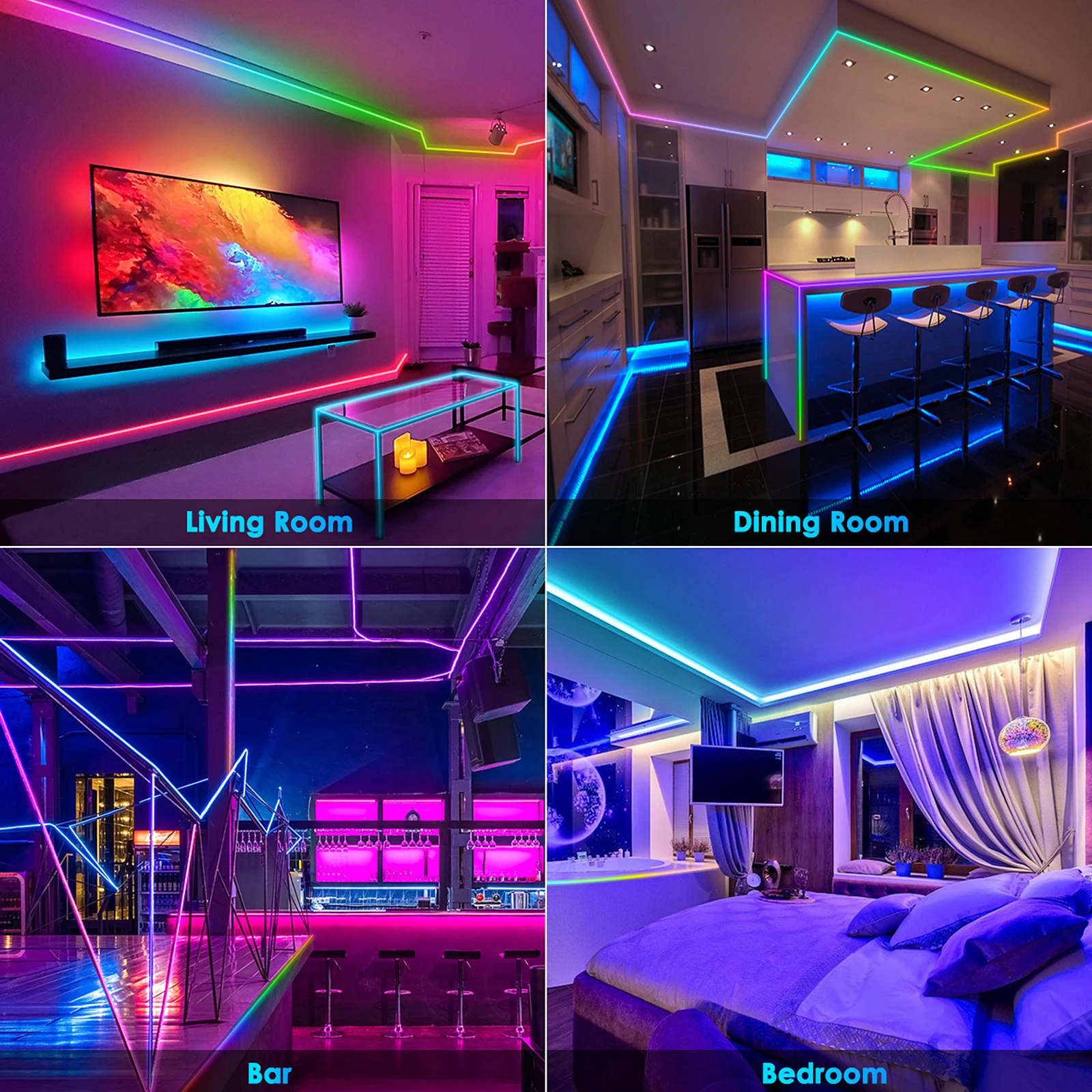 

1 set 1 Set 5M 12V Led Strip Light Controlled Color Changing Lights For Room Cabinet Decoration