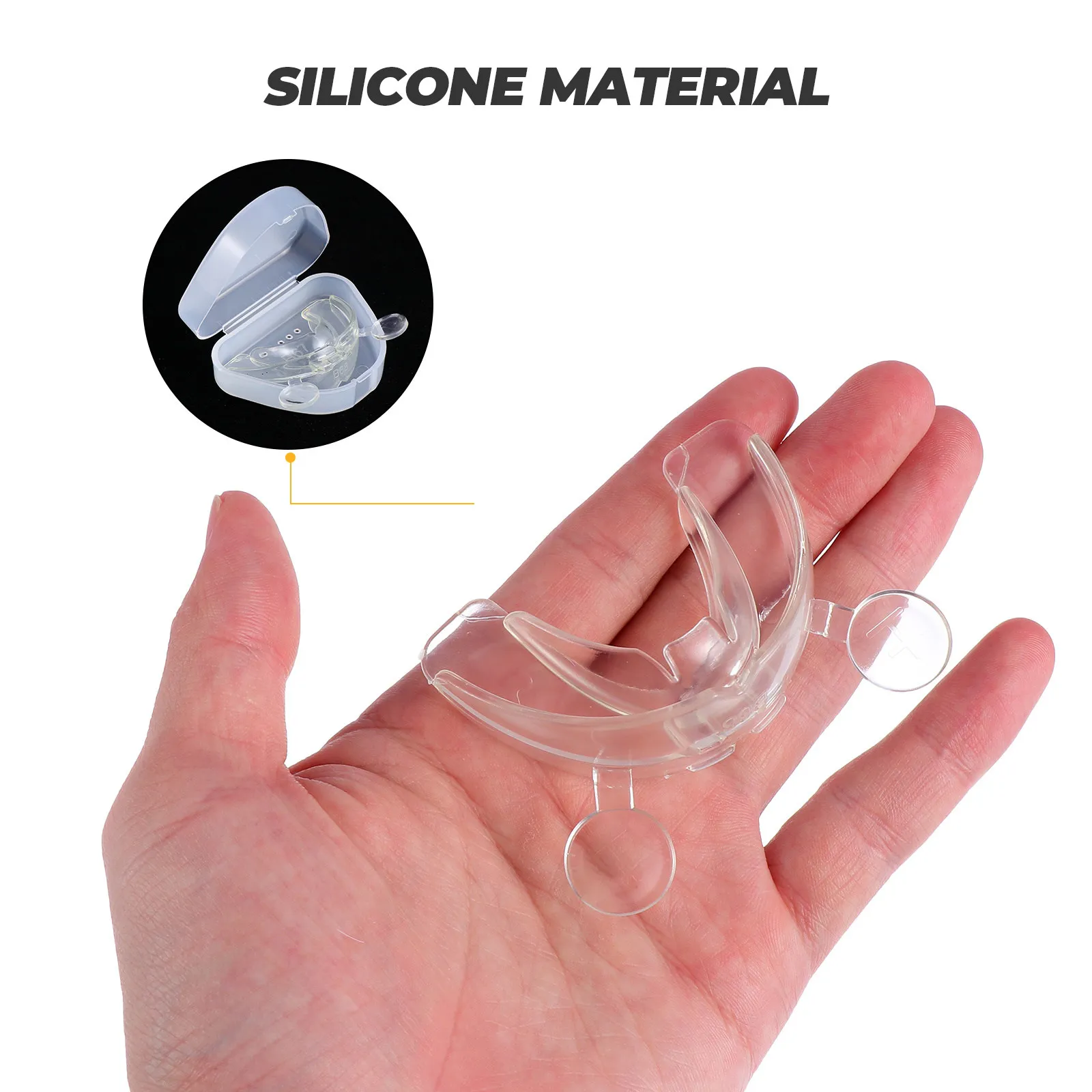 

Комплект из 2 силиконовых капп для зубов (2 шт.) для взрослых, защита от скрежета зубами во сне, прочный корректор для сна