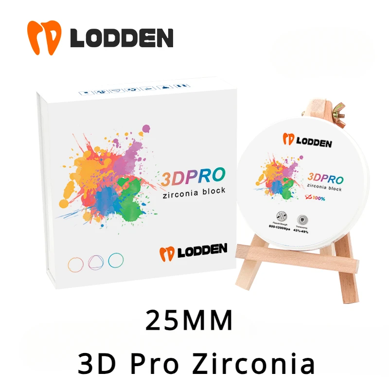 25 MM Dental Lab Zirconia Blok 3D PRO Multilayer Zirconia Disc Tandarts Materiaal Vita 16 Kleuren voor CAD CAM 98mm Open Systeem