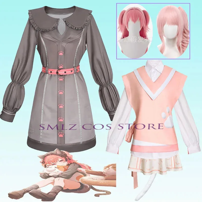 

Mao Mao Akiyama Mizuki Cosplay Game PJSK Costume Girl Hanasato Minori Dress Cute Cat Suit Uniform Clothing for Woman Party