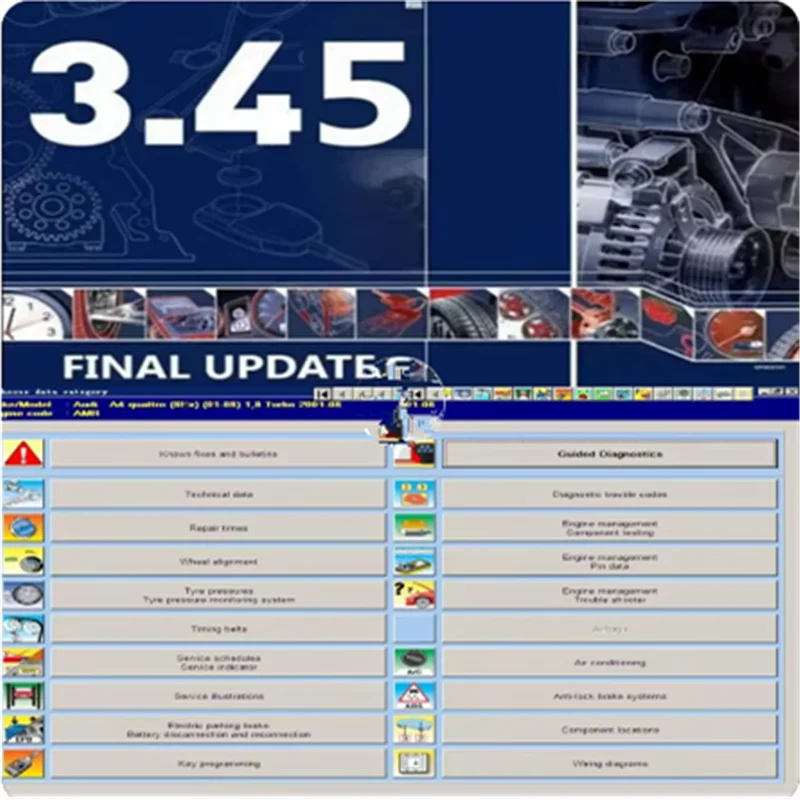 Car tool Auto Data 3.45 wiring diagrams data install videonolink tools autodata software updated version to 2014