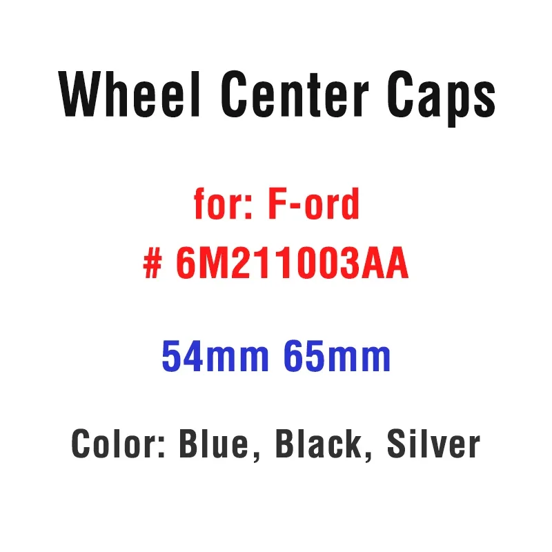 20Pcs 54mm 65mm 62mm Wheel Center Caps Hub Cover For Fiesta Focus Mondeo Fusion Explorer Edge Auto Rim Refit Covers Accessories