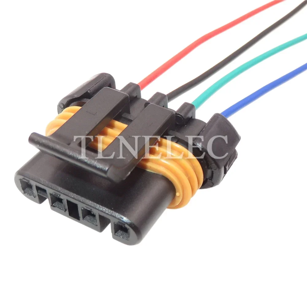 4 Pin Way Automobile Motor Sealed Socket With Wires Car Alternator Wiring Cable Connectors For Buick 12186568