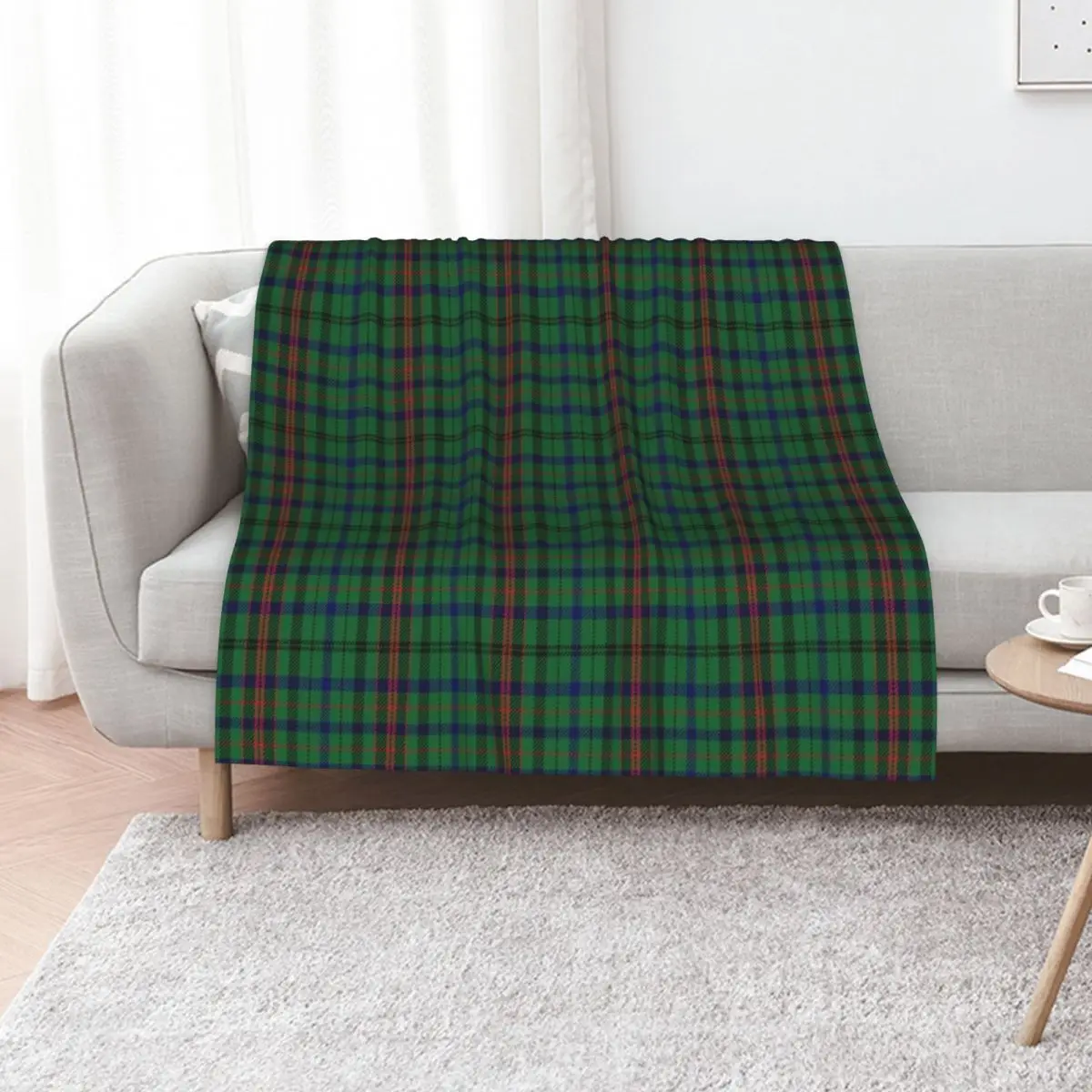 Owen/Bowen Family Welsh Dragon Tartan Throw Blanket Warm Napping Blanket for Office Couch Bed