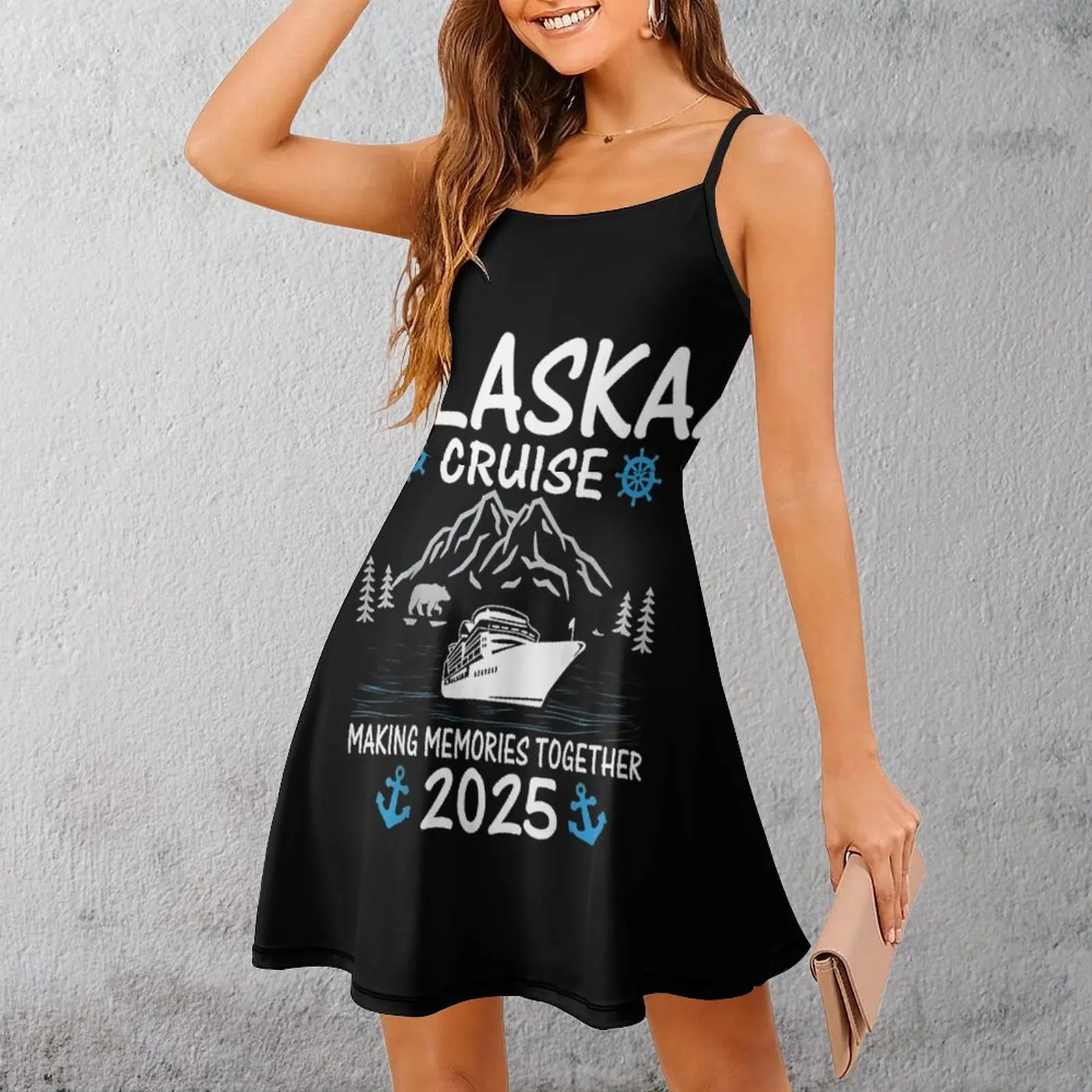 

Экзотическая женская одежда, платья Alaska Cruise 2025 Memories, женское платье на бретельках, классические каникулы, забавные компьютерщики