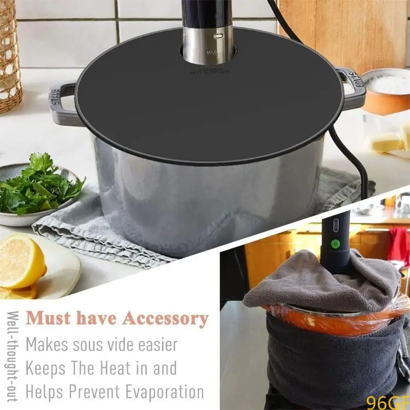 96GF PRAKTISCHE SILICONEN SLOY Cooker -deksels herbruikbare siliconen stoofpot potten kookdeksels