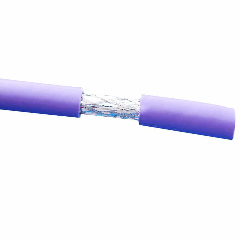 Dual Shielded DP Bus Wire 6XV1830-0EH10 Compatible With Siemens Profibus Purple 2 core Profibus-DP Communication Cable 10meters