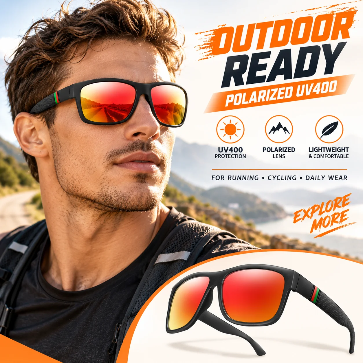 Fishing Sunglasses Polarized - KAROS UV400 Polarized Sunglasses for Men
