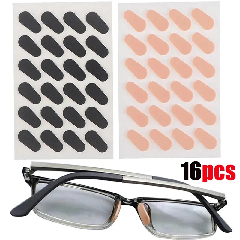 16pcs Soft Anti-slip Glasses Nose Pads EVA Foam Adhesive Sweat Absorb Sponge Nose Pads Eyeglasses Stickers Eyewear Accessories