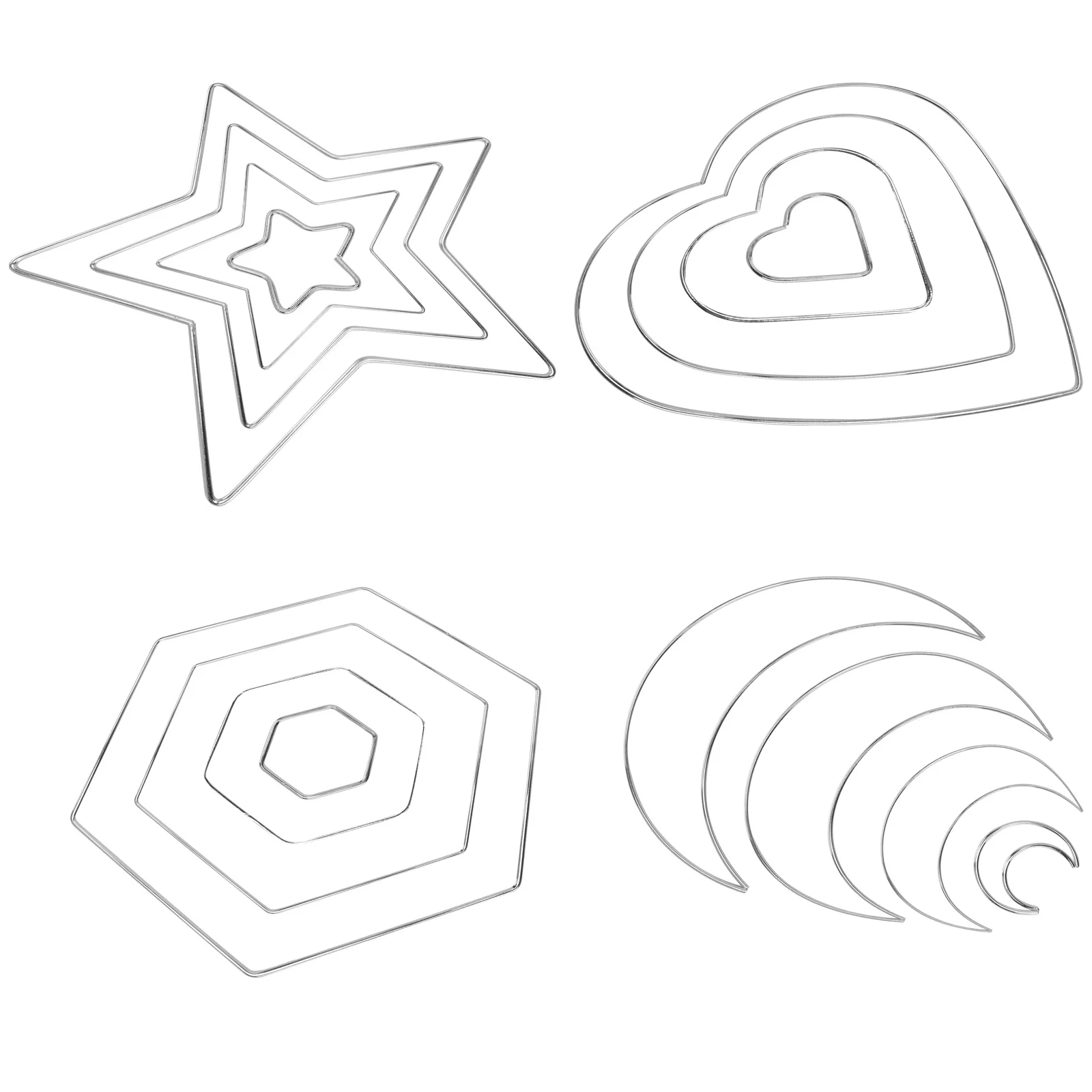 16 قطعة من حلقات صائد الأحلام المعدنية الحديدية المقاومة للتآكل DIY بها بنفسك اكاليل الحرفية لوازم ديكور المنزل حلقات حديدية #4