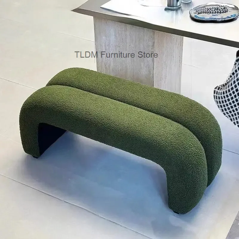 Simple Light Luxury Bedroom Porch Footstool Changing Entrance Door Shoe Bed End Long Bench Living Room Home Sofa Stools