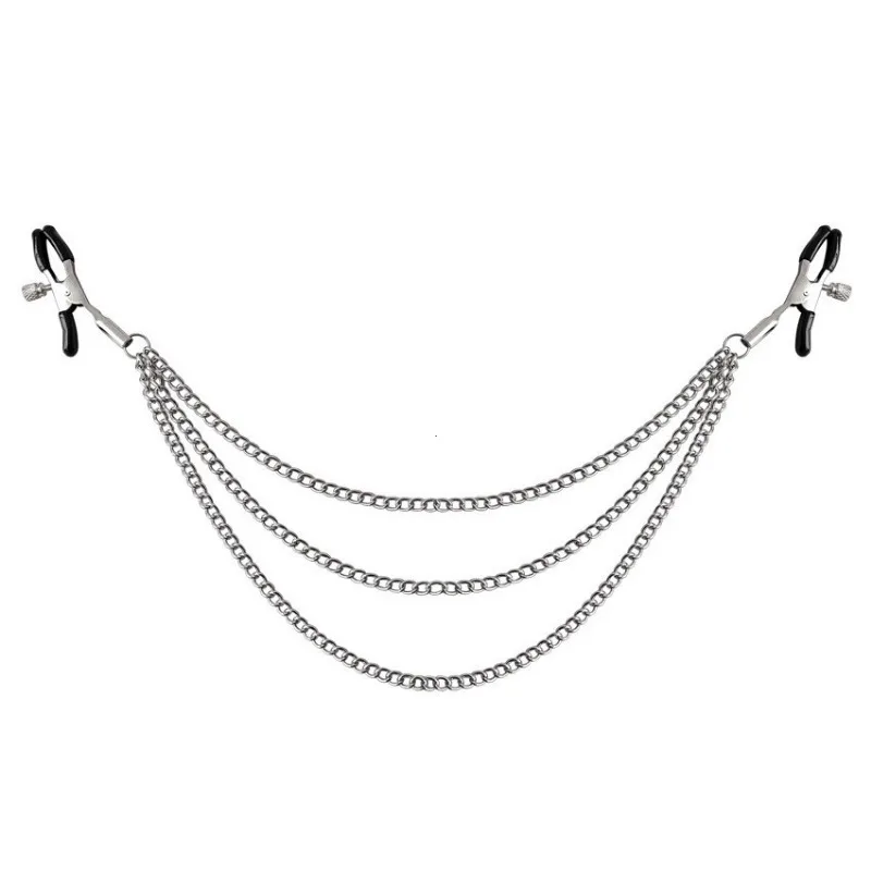 Metal Chain Nipple Milk Clips Breast Massage Clamps Adult Flirting Teasing Erotic Gadgets Bdsm Slave Sex Toys For Couples - Image 6