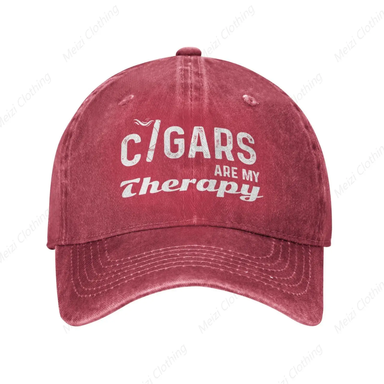 

Fun Cigar Retro Washed Cowboy Hat Cool Outdoor Baseball Hat Adjustable Truck Hat