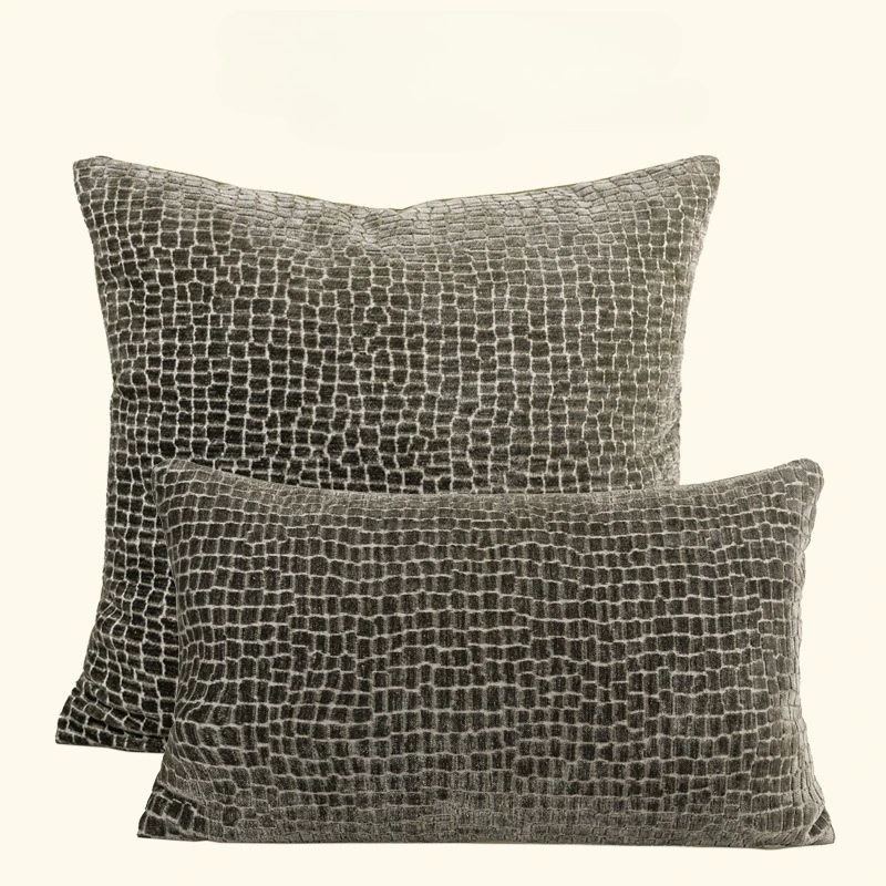 

30X50/50X50CM Gray Green Throw Pillow Cover Simple Homestay Stamping Waist Cushion Cover Decor Home Decorative Pillowcase