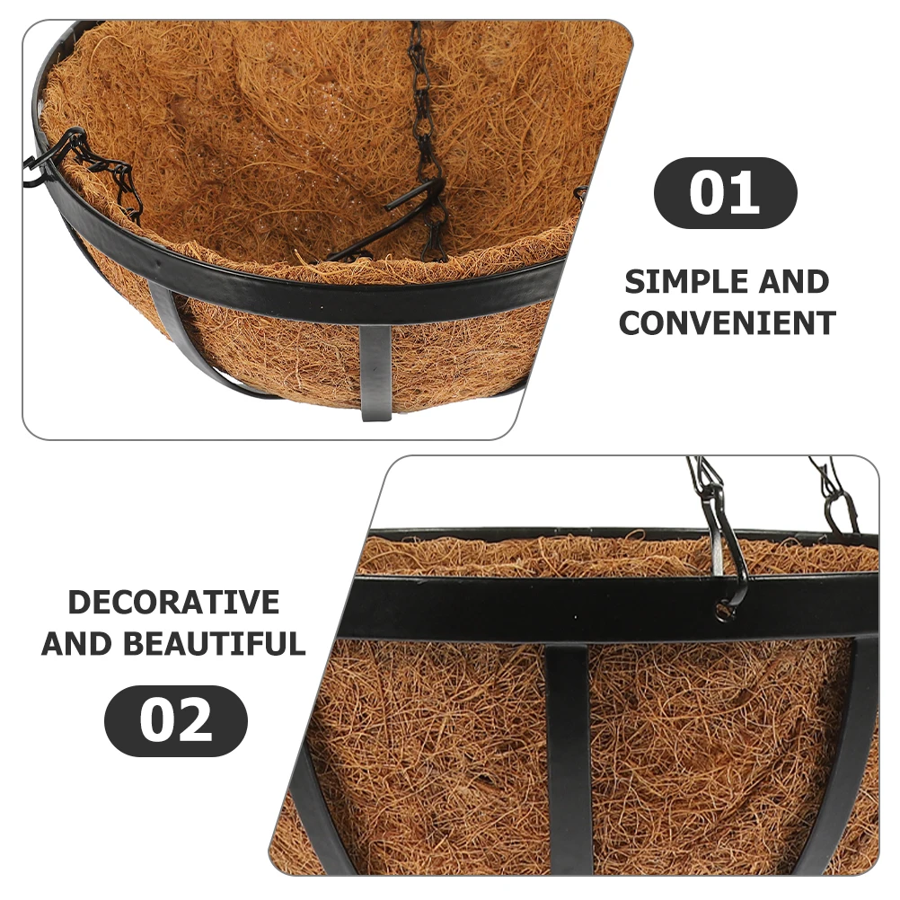 

Coconut Palm Flower Basket Handmade Hanging Planter Chlorophytum Pot Pots Indoor