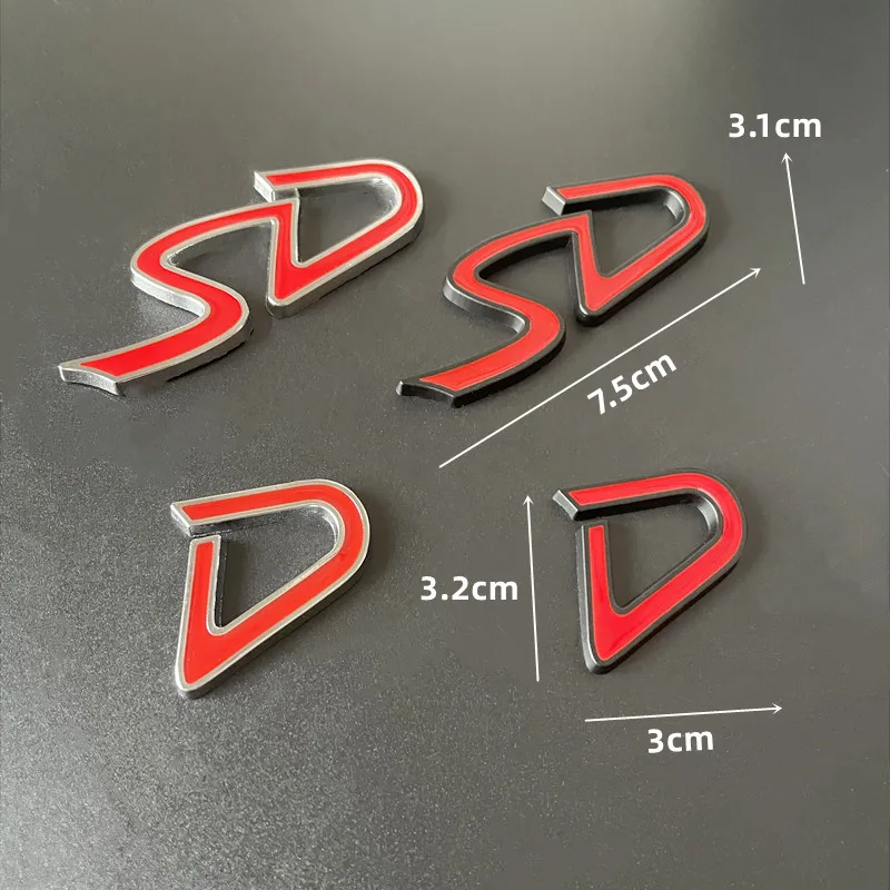 3D Metal SD D Logo Badge Emblem Car Rear Trunk Sticker Decals For Mini Cooper D SD Clubman Countryman F54 F55 F56 F60 R55 R60