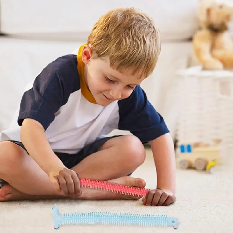 Juguetes de cuerda elástica para niños pequeños, juguetes sensoriales coloridos para autismo, oruga de gusano, 1 unidad