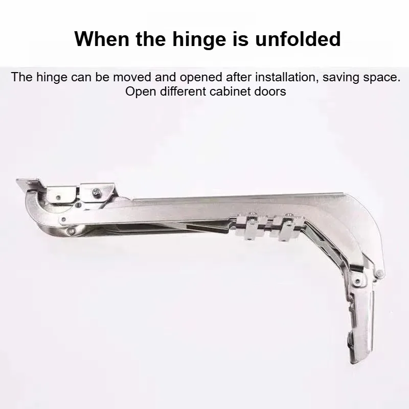 Kitchen Cabinet System Door Lateral Hinge Wardrobe Folding Silent Slide Rail Lateral Swing Opening Door Hinge Furniture Hardware