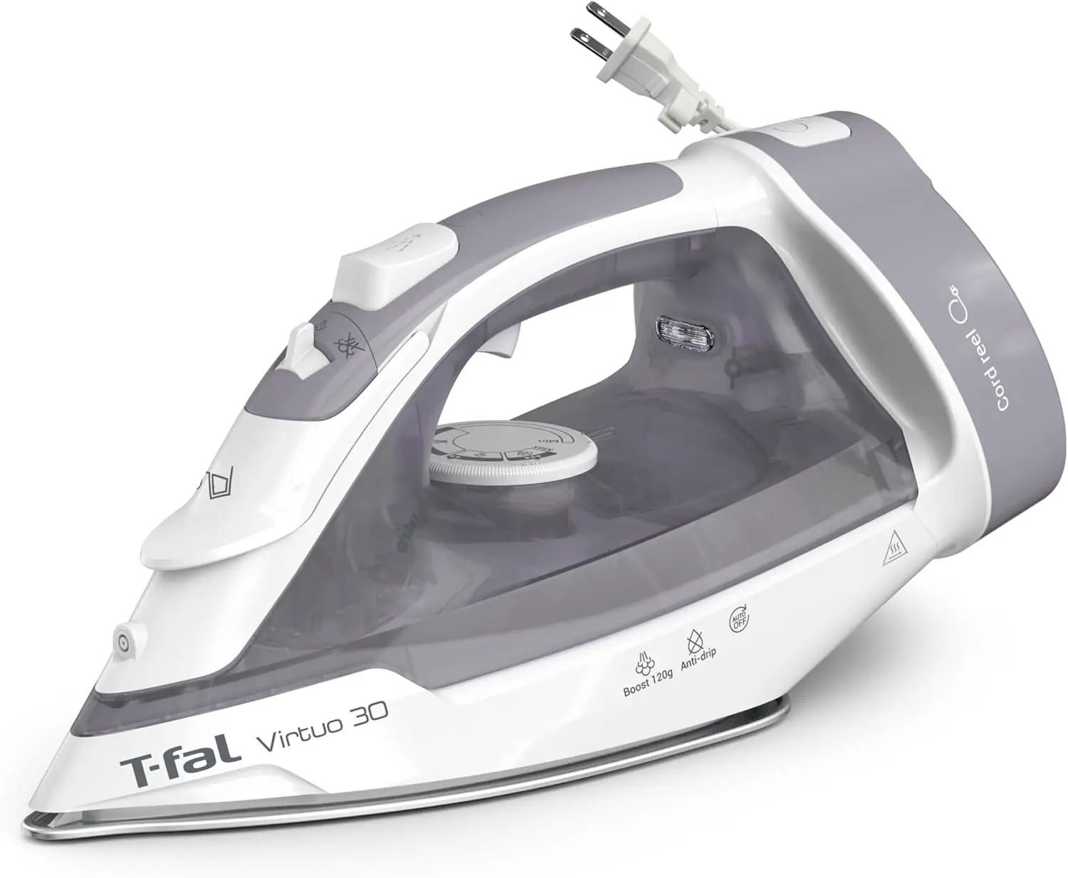 

Virtuo Steam Iron for Clothes with Retractable Cord, Portable Iron and Steamer for Clothes, Ceramic Nonstick Soleplate, 1500
