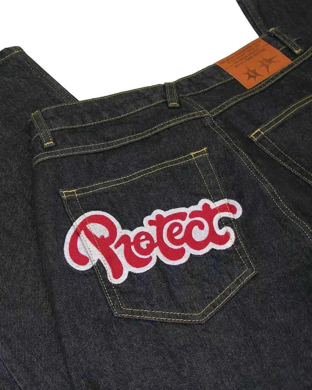 American Harajuku dark street star printed jeans for men and women straight mid-waist casual loose y2k for jean slouchy jeans