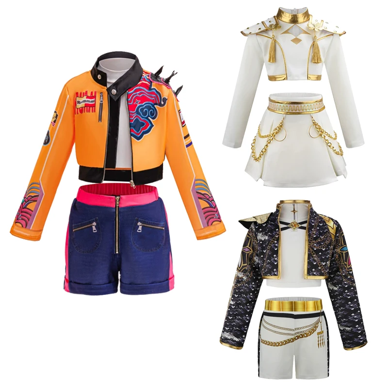 K-POP Rumi Cosplay filles vêtements ensembles Mira 3 pièces filles costumes Halloween Zoey fête d'anniversaire Costume 4-12 ans nouveaux vêtements pour enfants