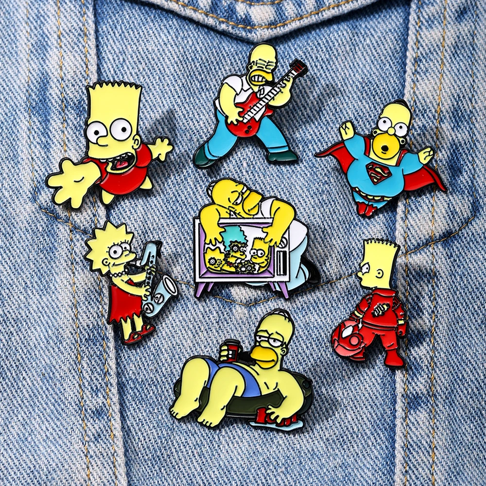 7pcs Anime Monster Cute Enamel Pins Set Brooch Lapel Pins Badge for Backpack Costume Accessories Jewelry Gift for Friends