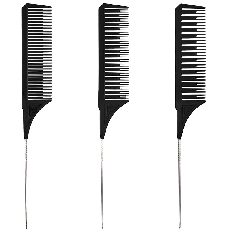 Hairbrush Hair Styling Combs Tailed Comb Set Coloring Dyeing Comb Salon Tool Sectioning Highlighting Weaving Cutting Comb