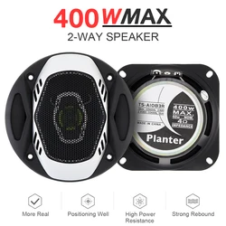 2 uds 4 pulgadas 400W 10cm 2 vías coche Coaxial Auto Audio música estéreo rango completo frecuencia altavoces Hifi instalación no destructiva