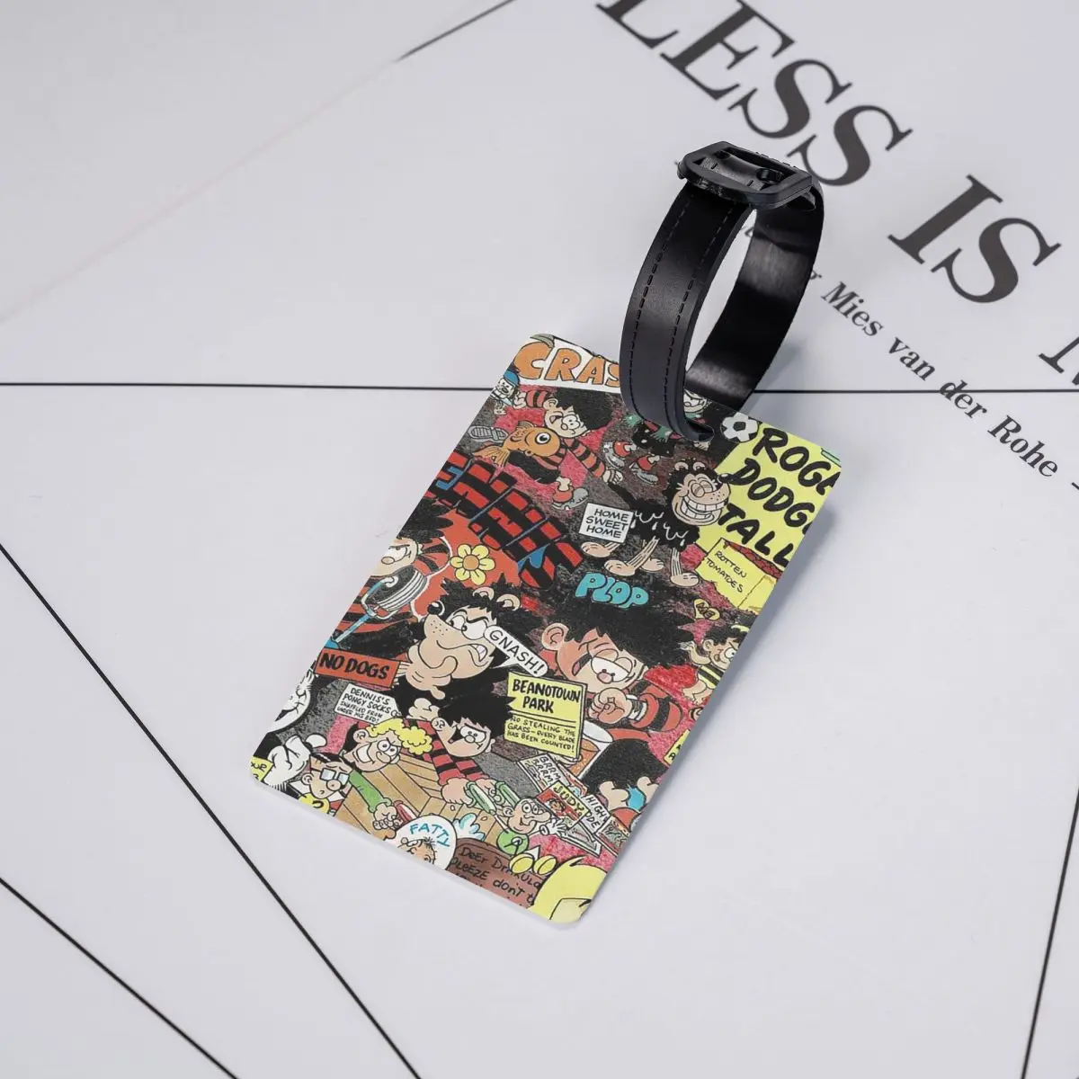 Beano 2 علامات الأمتعة ملحقات حقيبة السفر لطيف الأمتعة الصعود علامة التسمية حامل معرف اسم العنوان #5