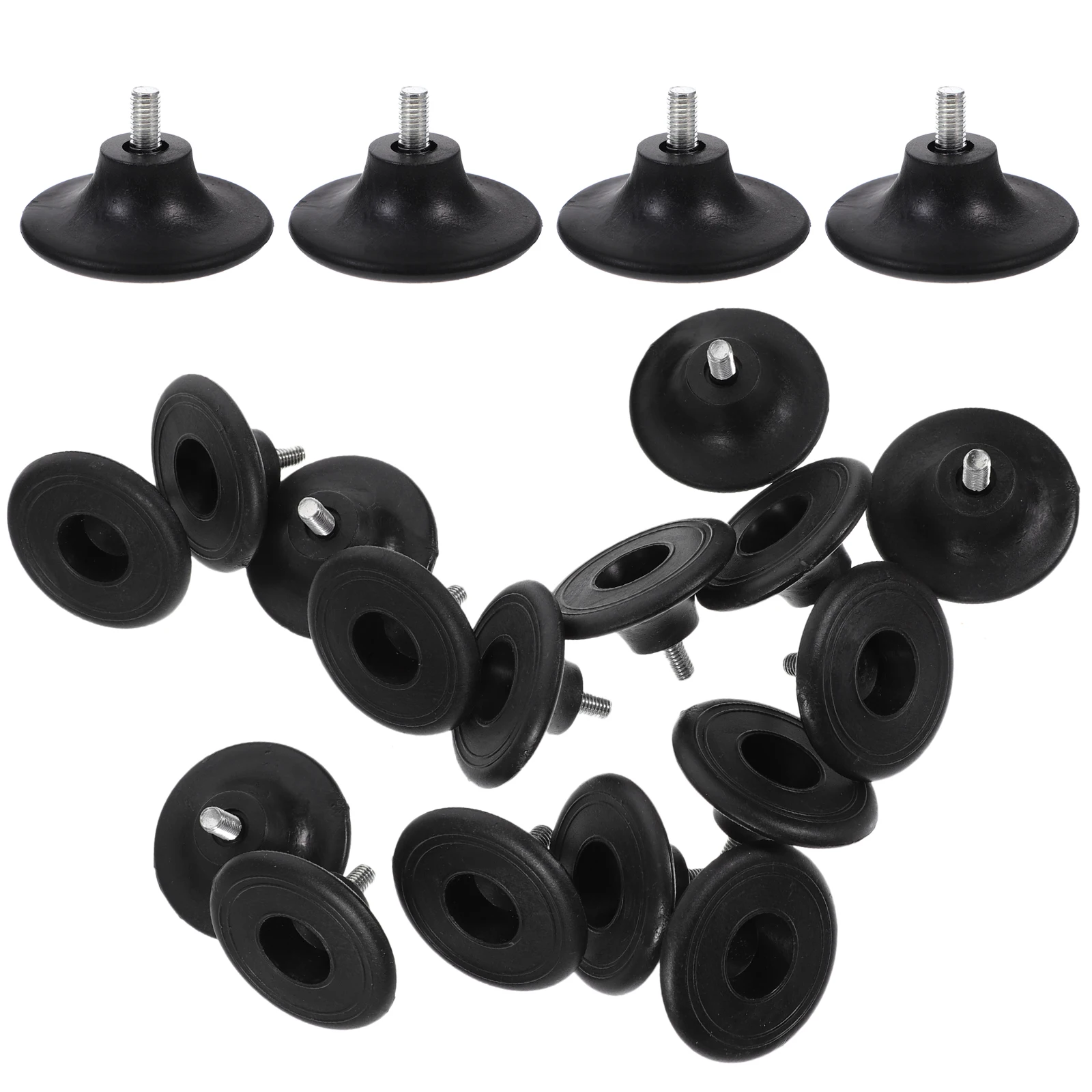 

20 Pcs Adjustable Cabinet Feet Furniture Levelers 6x25 Surface Mount Leveling Foot Heavy Duty Legs Table Workbench Rubber Pad